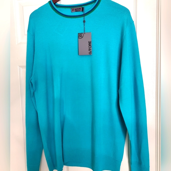 G/FORE Other - G/Fore Mens Crewneck Sweater 100% Wool Blue - XL - $225 - NWT